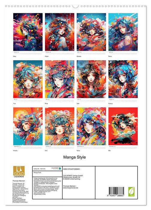Manga Style (CALVENDO Premium Wandkalender 2026)