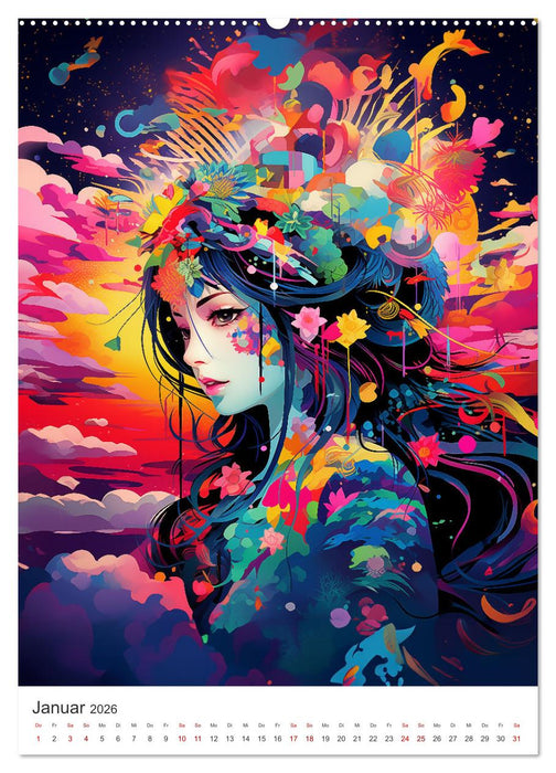 Manga Style (CALVENDO Premium Wandkalender 2026)