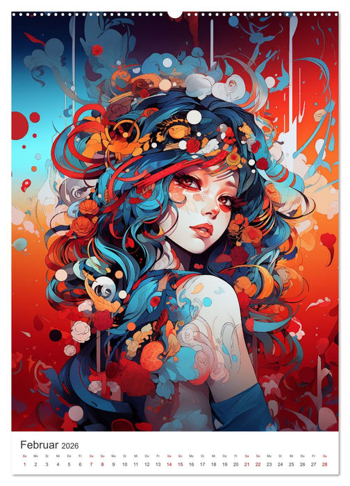 Manga Style (CALVENDO Premium Wandkalender 2026)