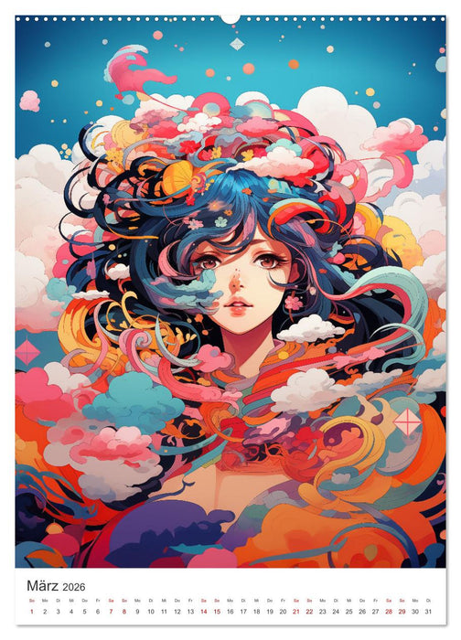 Manga Style (CALVENDO Premium Wandkalender 2026)