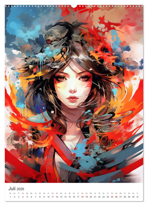 Manga Style (CALVENDO Premium Wandkalender 2026)