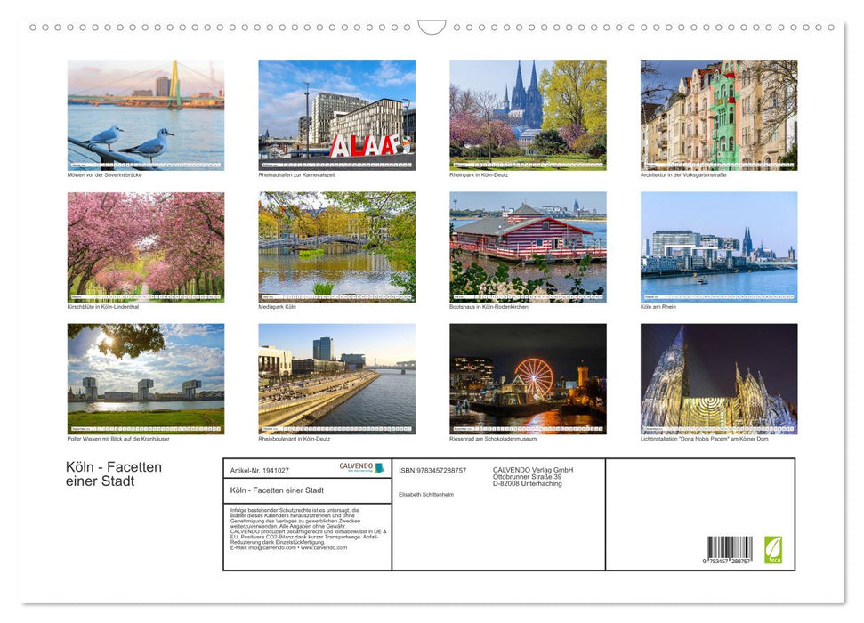 Köln - Facetten einer Stadt (CALVENDO Wandkalender 2026)