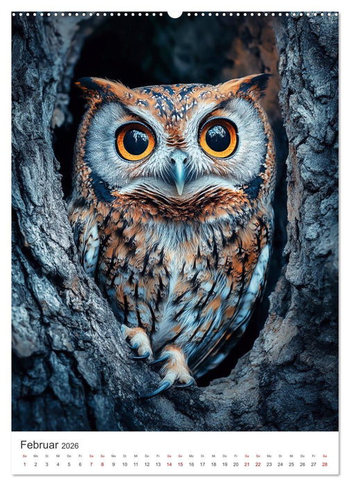 Schuhu & Co - Der Eulenkalender (CALVENDO Wandkalender 2026)