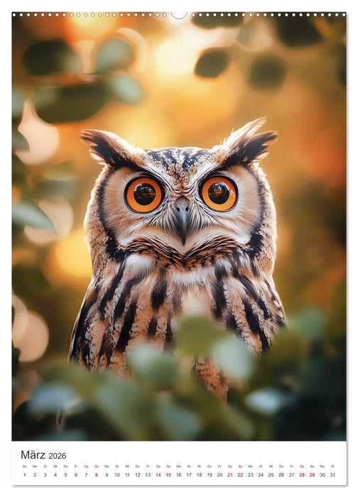 Schuhu & Co - Der Eulenkalender (CALVENDO Wandkalender 2026)