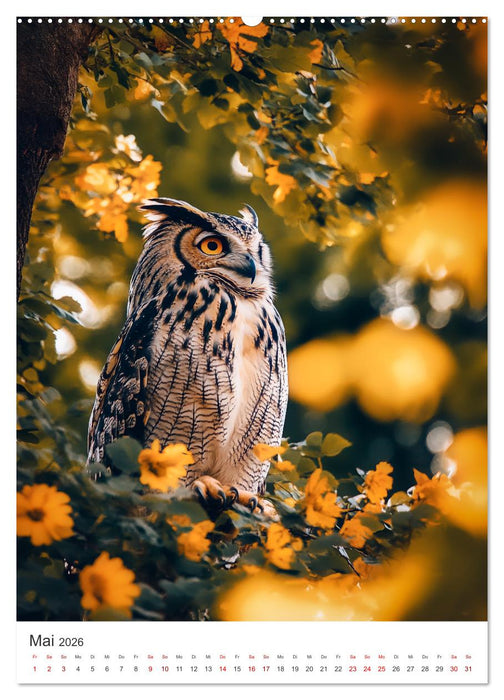 Schuhu & Co - Der Eulenkalender (CALVENDO Wandkalender 2026)