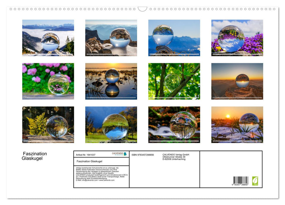 Faszination Glaskugel (CALVENDO Wandkalender 2026)