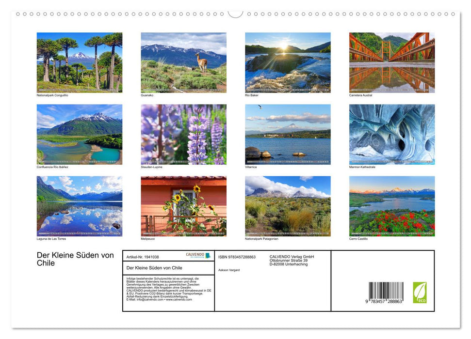 Der Kleine Süden von Chile (CALVENDO Premium Wandkalender 2026)