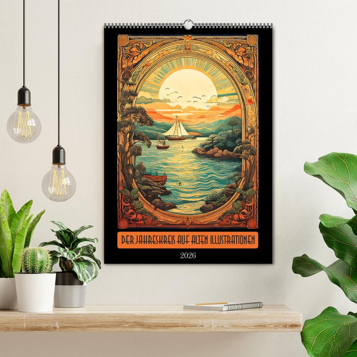 Der Jahreskreis auf alten Illustrationen (CALVENDO Wandkalender 2026)