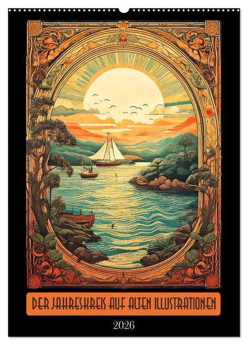 Der Jahreskreis auf alten Illustrationen (CALVENDO Wandkalender 2026)