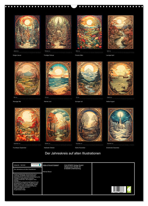 Der Jahreskreis auf alten Illustrationen (CALVENDO Wandkalender 2026)