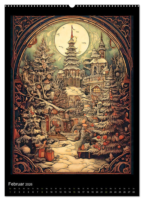 Der Jahreskreis auf alten Illustrationen (CALVENDO Wandkalender 2026)