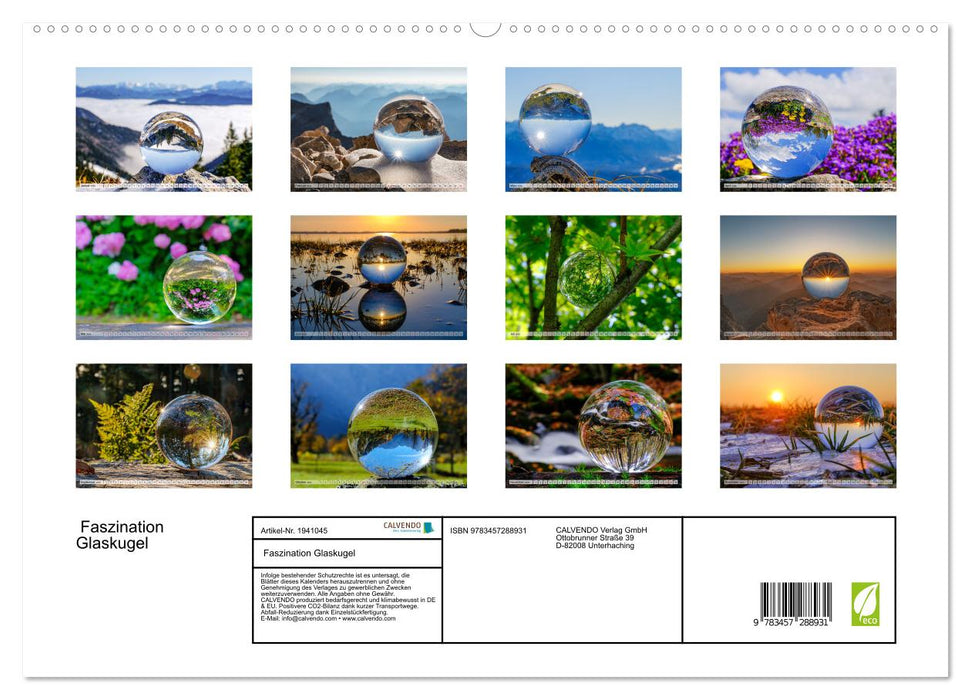 Faszination Glaskugel (CALVENDO Premium Wandkalender 2026)