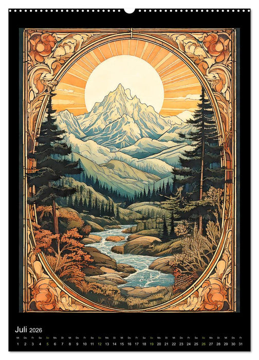 Der Jahreskreis auf alten Illustrationen (CALVENDO Premium Wandkalender 2026)