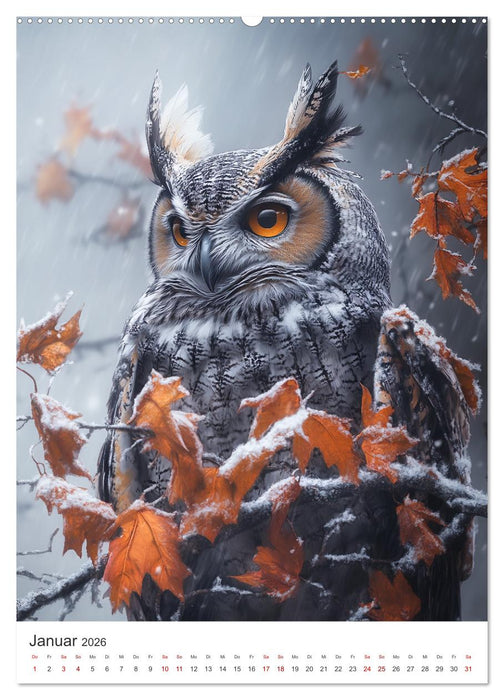 Schuhu & Co - Der Eulenkalender (CALVENDO Premium Wandkalender 2026)