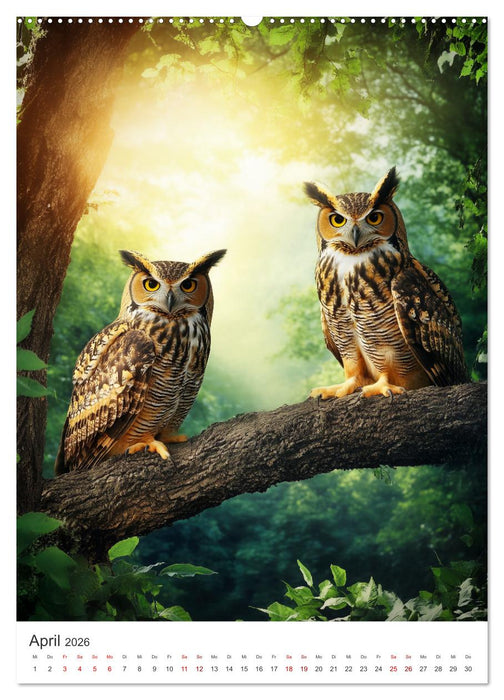 Schuhu & Co - Der Eulenkalender (CALVENDO Premium Wandkalender 2026)