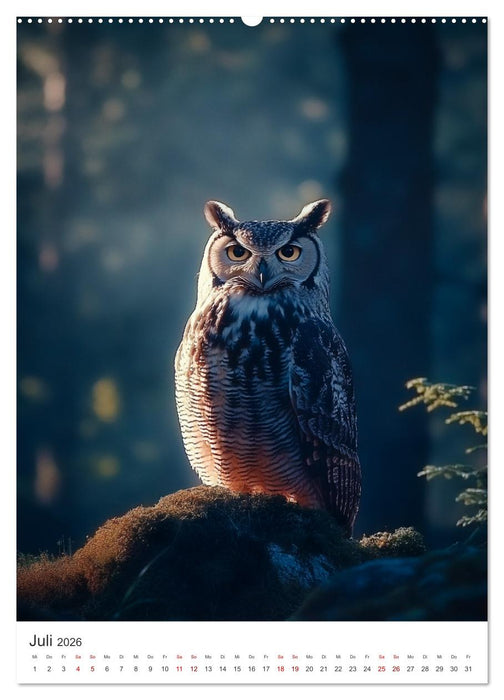 Schuhu & Co - Der Eulenkalender (CALVENDO Premium Wandkalender 2026)