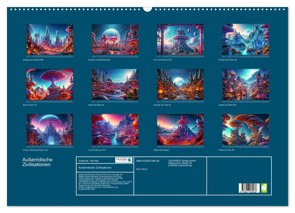 Außerirdische Zivilisationen (CALVENDO Wandkalender 2026)
