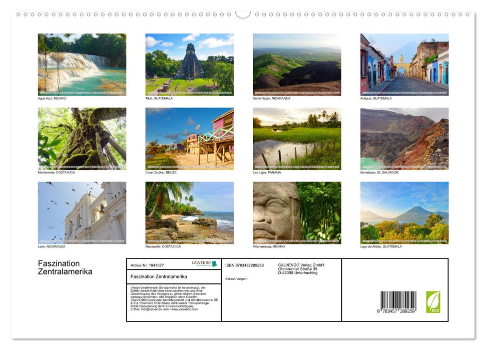 Faszination Zentralamerika (CALVENDO Premium Wandkalender 2026)