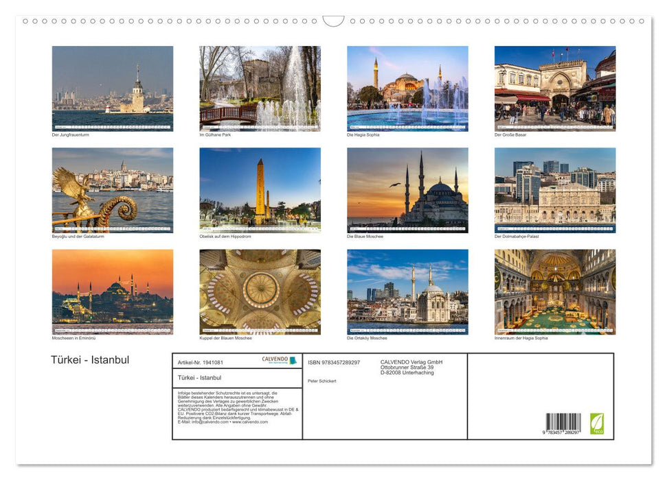 Türkei - Istanbul (CALVENDO Wandkalender 2026)