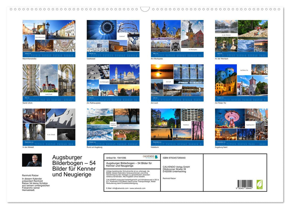 Augsburger Bilderbogen – 54 Bilder für Kenner und Neugierige (CALVENDO Wandkalender 2026)