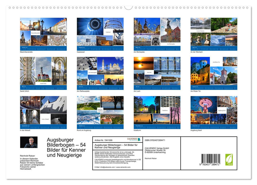 Augsburger Bilderbogen – 54 Bilder für Kenner und Neugierige (CALVENDO Premium Wandkalender 2026)