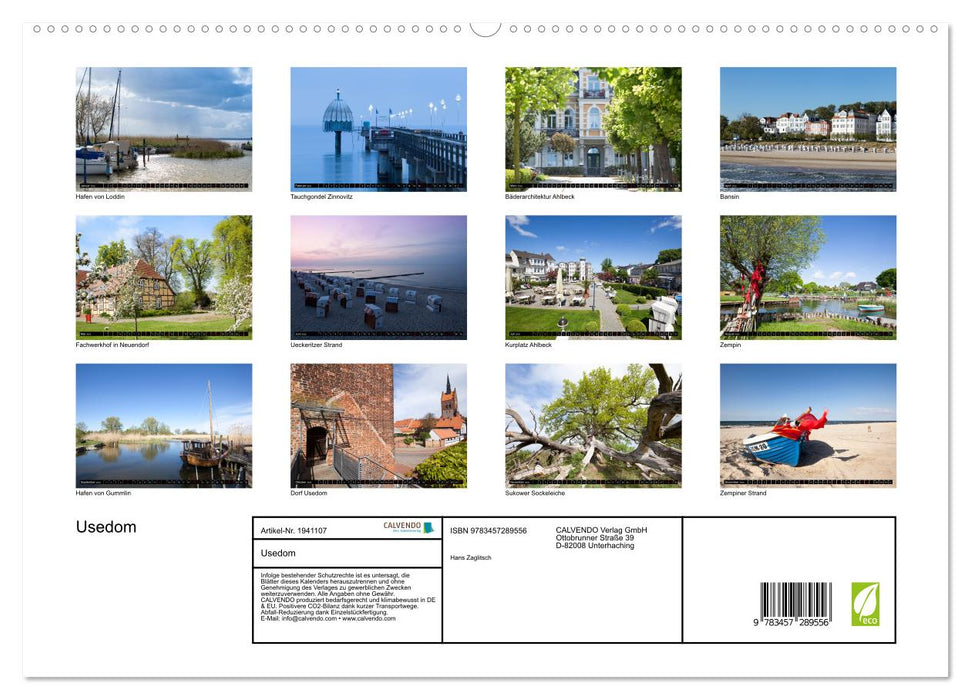 Usedom (CALVENDO Premium Wandkalender 2026)
