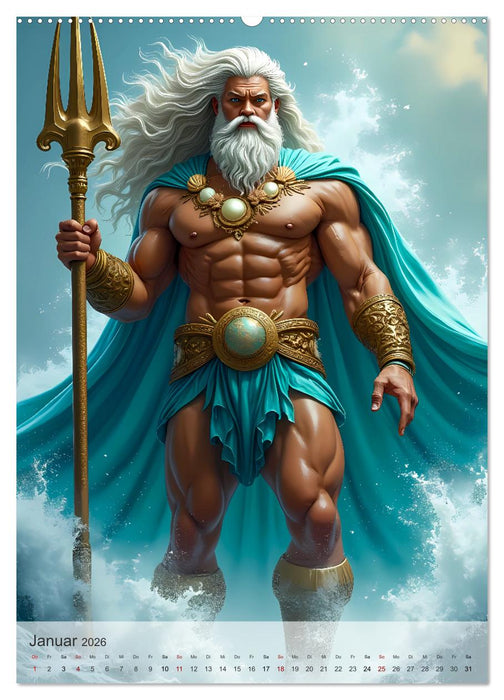 Griechische Mythologie - Götter, Helden und Monster (CALVENDO Wandkalender 2026)