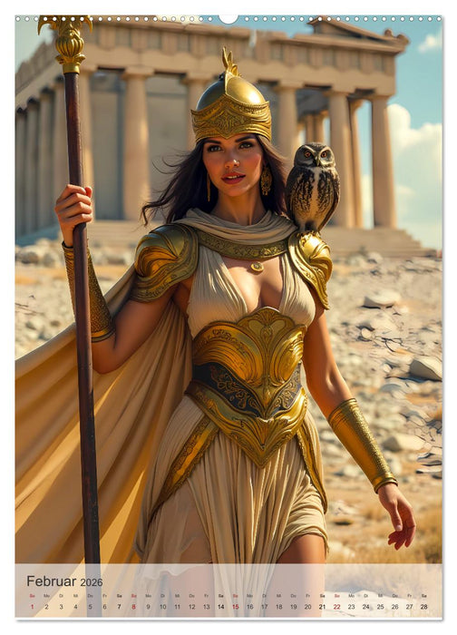 Griechische Mythologie - Götter, Helden und Monster (CALVENDO Wandkalender 2026)