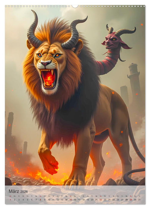 Griechische Mythologie - Götter, Helden und Monster (CALVENDO Wandkalender 2026)