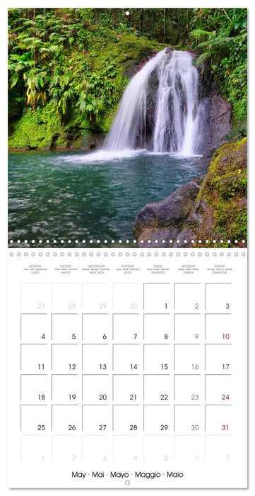 Guadeloupe - Une île colorée des Caraïbes (CALVENDO Calendrier mensuel 2026)