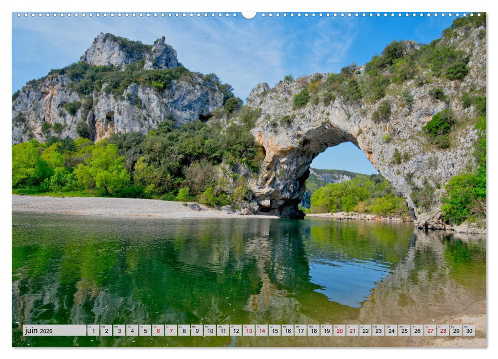 La beauté de l'Ardèche (CALVENDO Calendrier mensuel 2026)