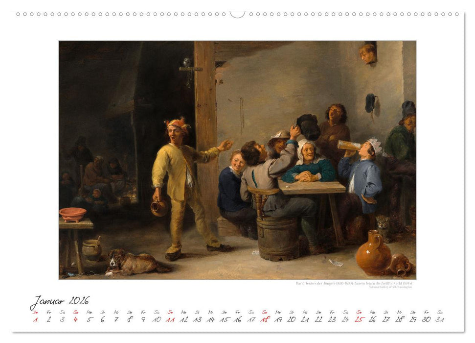 Party Time - Das Fest in der Kunst Kunstkalender (CALVENDO Premium Wandkalender 2026)