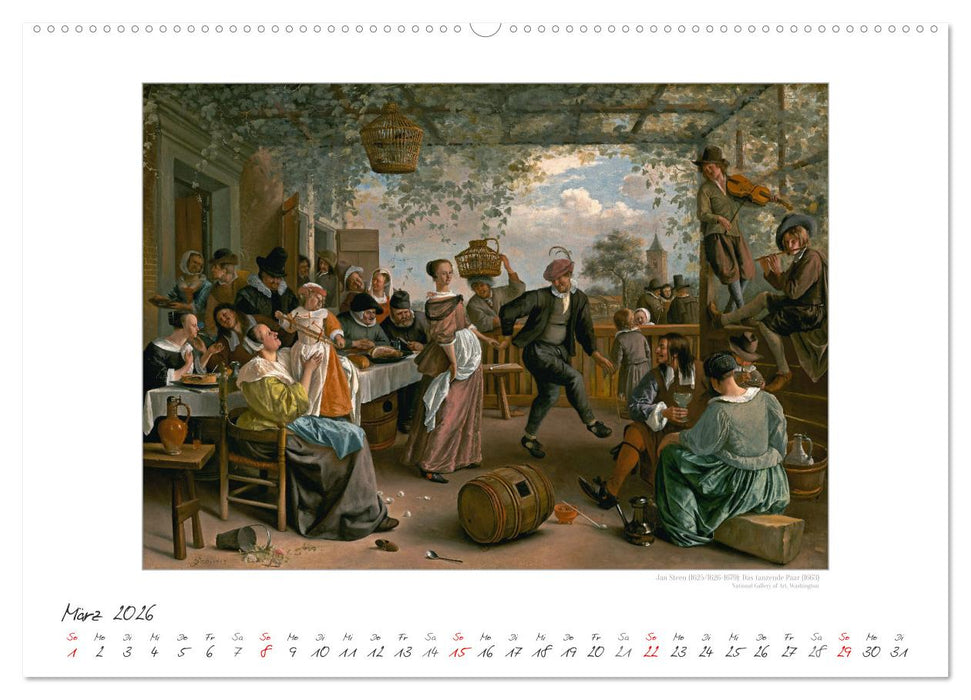 Party Time - Das Fest in der Kunst Kunstkalender (CALVENDO Premium Wandkalender 2026)