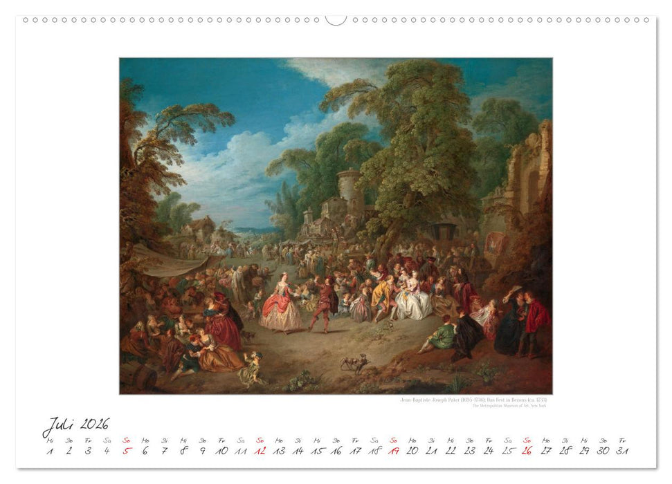 Party Time - Das Fest in der Kunst Kunstkalender (CALVENDO Premium Wandkalender 2026)