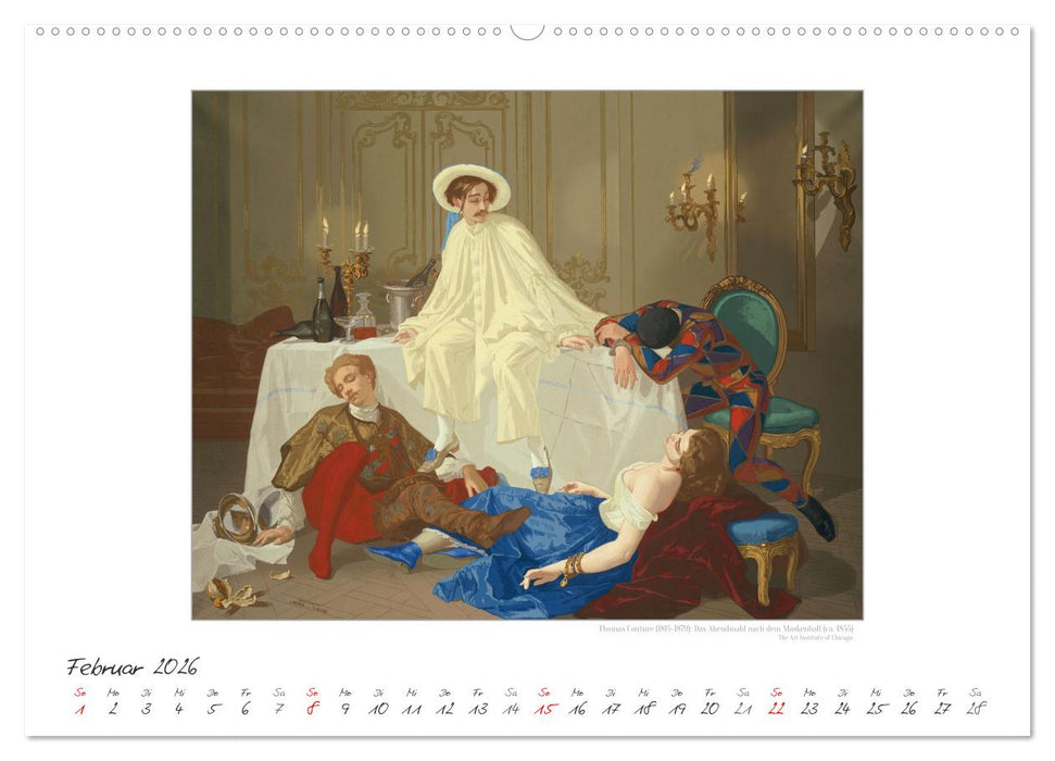 Party Time - Das Fest in der Kunst Kunstkalender (CALVENDO Wandkalender 2026)