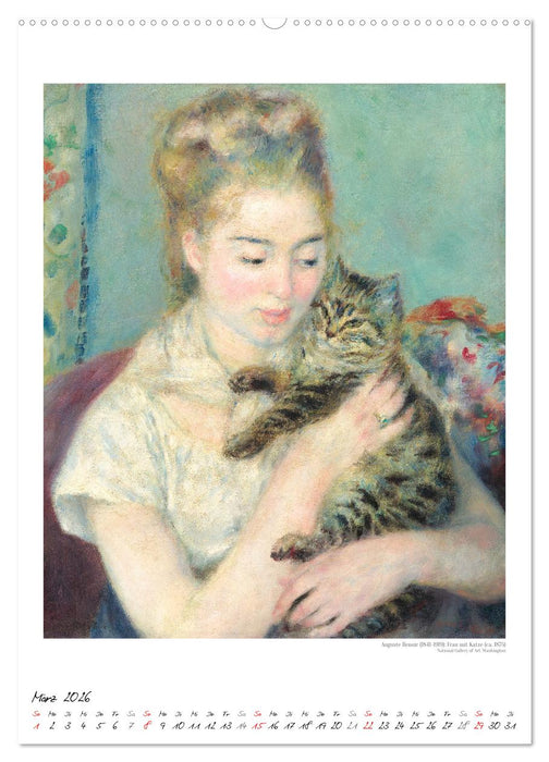 Beste Freunde Hund - Katze - Vogel - Mensch Kunstkalender (CALVENDO Premium Wandkalender 2026)