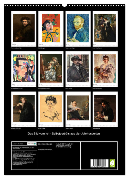 Das Bild vom Ich - Selbstporträts aus vier Jahrhunderten (CALVENDO Premium Wandkalender 2026)