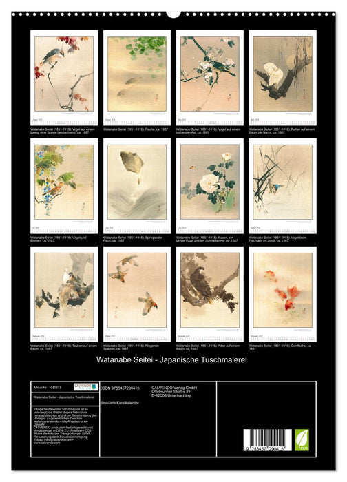Watanabe Seitei - Japanische Tuschmalerei (CALVENDO Premium Wandkalender 2026)