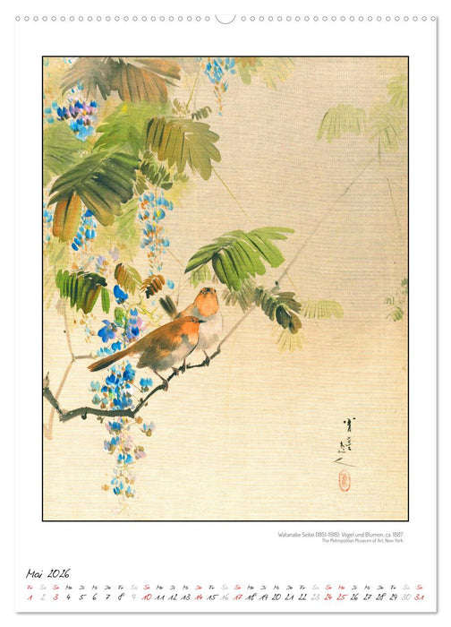 Watanabe Seitei - Japanische Tuschmalerei (CALVENDO Premium Wandkalender 2026)