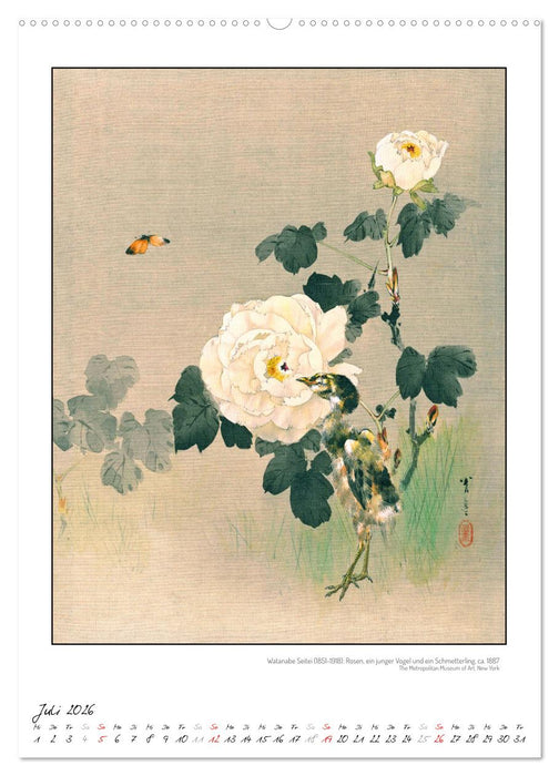Watanabe Seitei - Japanische Tuschmalerei (CALVENDO Premium Wandkalender 2026)