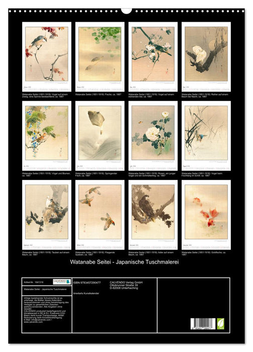Watanabe Seitei - Japanische Tuschmalerei (CALVENDO Wandkalender 2026)
