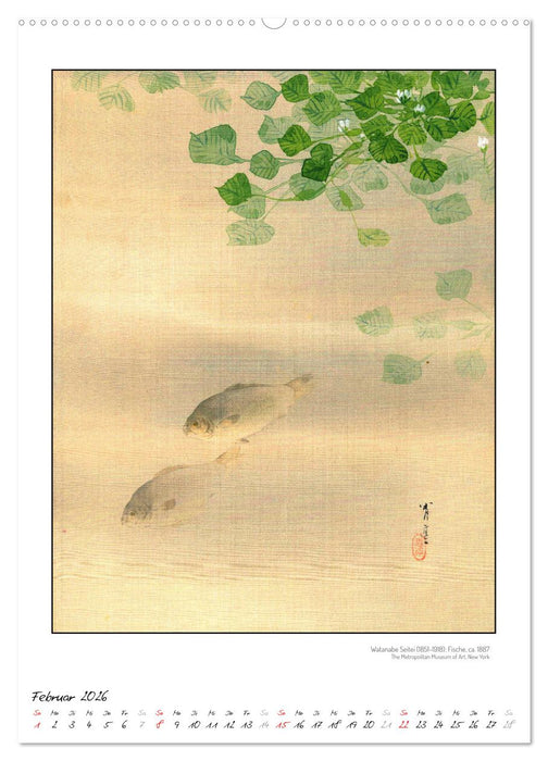 Watanabe Seitei - Japanische Tuschmalerei (CALVENDO Wandkalender 2026)