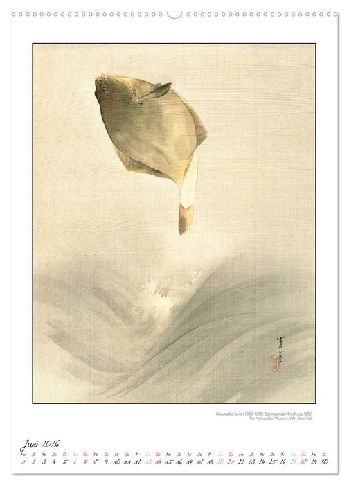 Watanabe Seitei - Japanische Tuschmalerei (CALVENDO Wandkalender 2026)