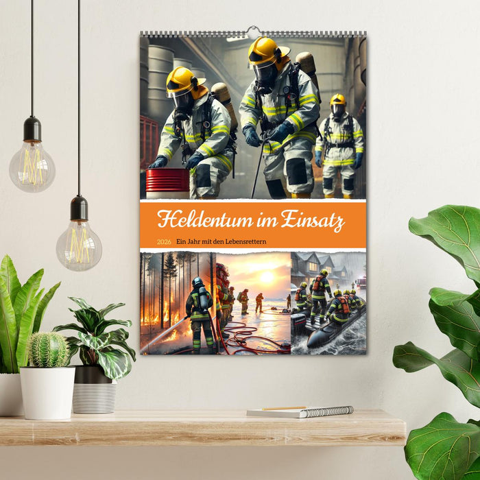 Heldentum im Einsatz - Ein Jahr mit den Lebensrettern (CALVENDO Wandkalender 2026)