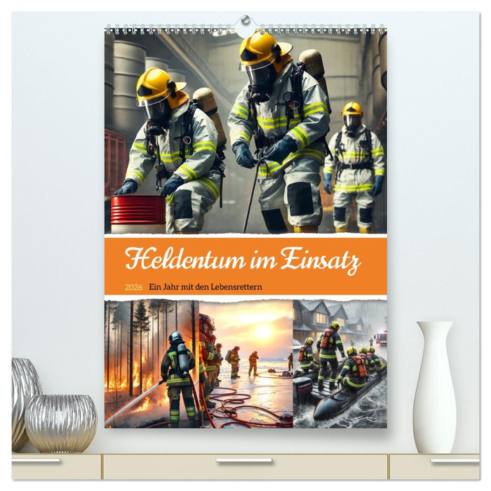 Heldentum im Einsatz - Ein Jahr mit den Lebensrettern (CALVENDO Premium Wandkalender 2026)