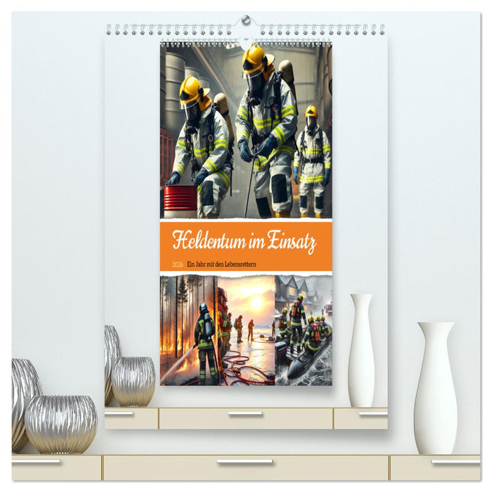 Heldentum im Einsatz - Ein Jahr mit den Lebensrettern (CALVENDO Premium Wandkalender 2026)