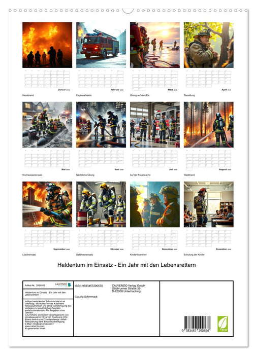 Heldentum im Einsatz - Ein Jahr mit den Lebensrettern (CALVENDO Premium Wandkalender 2026)
