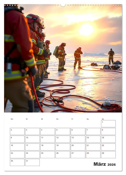 Heldentum im Einsatz - Ein Jahr mit den Lebensrettern (CALVENDO Premium Wandkalender 2026)