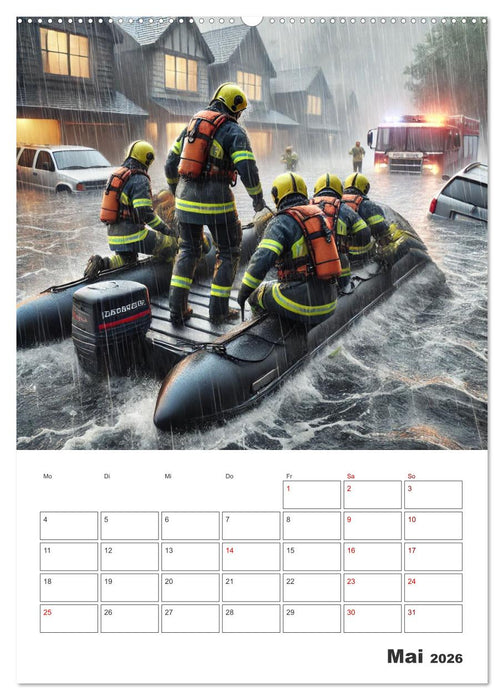 Heldentum im Einsatz - Ein Jahr mit den Lebensrettern (CALVENDO Premium Wandkalender 2026)