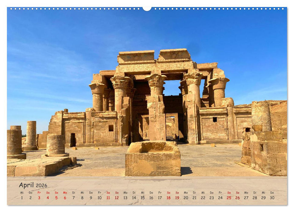 Zwischen Luxor und Abu Simbel - Eine Reise durch die Dynastien (CALVENDO Wandkalender 2026)